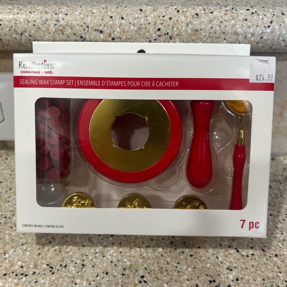 Recollections Red Holiday Wax Seal Set- Christmas